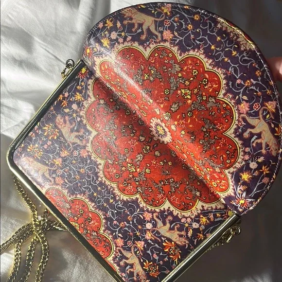 Vintage Robert Bestien purse,Elegant Gold and Red Women's Bag - Picture 11 of 16